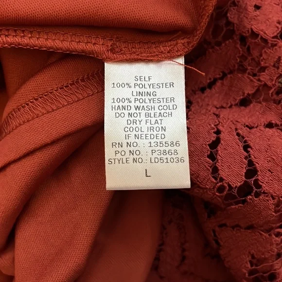 Main strip v neck ruffle Marsala dress - Picture 9 of 9